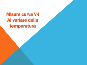 Misure curva V-I Al variare della temperatura