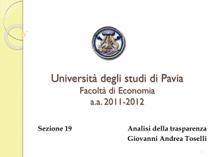 Lezione 19 - Università degli studi di Pavia