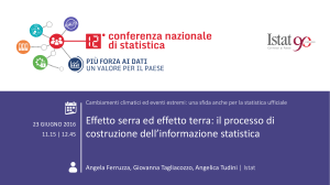 Effetto serra ed effetto terra: il processo di costruzione dei dati