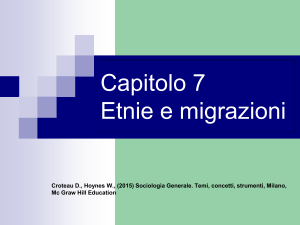 Capitolo 7 Etnie e migrazioni - Dipartimento di Scienze Politiche