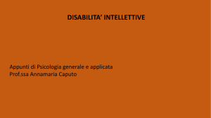 Le disabilità intellettive