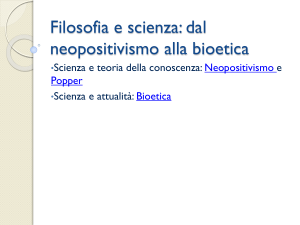 Filosofia e scienza: dal neopositivismo alla bioetica