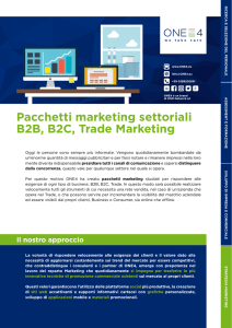Pacchetti marketing settoriali B2B, B2C, Trade Marketing