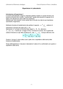 Esperienze in Laboratorio