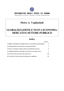Pietro A. Vagliasindi GLOBALIZZAZIONE E NUOVA ECONOMIA