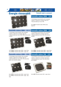 Pannelli solari - Pile - Accumulatori Carica