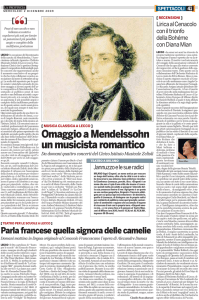 Omaggio a Mendelssohn un musicista romantico