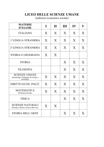 LICEO DELLE SCIENZE UMANE