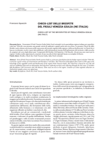 check-list delle briofite del friuli venezia giulia (ne