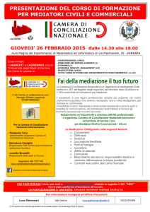 infoday mediazione civile - Camera di Conciliazione Nazionale
