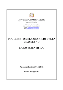 documento del consiglio della classe 5^ c liceo scientifico