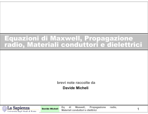 Equazioni di Maxwell e propagazione radio