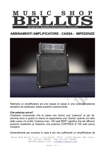 abbinamenti amplificatore - cassa - impedenze