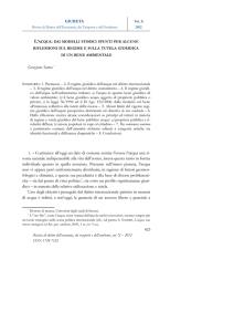 L`acqua: dai modelli storici spunti per alcune riflessioni sul