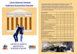 Liceo Scienze Umane indirizzo Economico-Sociale