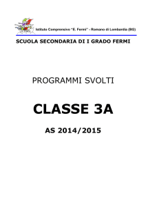 classe 3a - Istituto Comprensivo "Enrico Fermi"