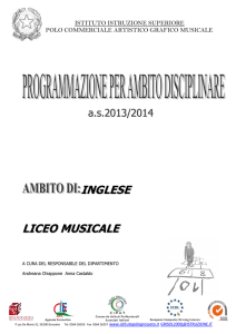 PROGRAMMAZIONE INGLESE Liceo Musicale