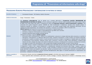 Programma UE “Prevenzione ed informazione sulla droga”