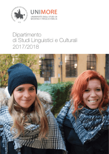 Guida del Dipartimento di Studi Linguistici e Culturali