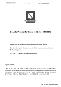Decreto Presidente Giunta n. 95 del 14/05/2015