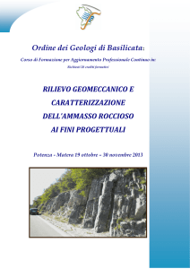 Ordine dei Geologi di Basilicata: RILIEVO GEOMECCANICO E