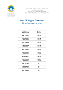 Exchange - esiti test di francese 11 maggio 2017