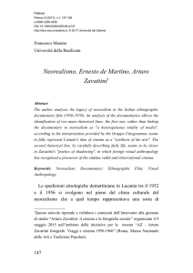 Neorealismo, Ernesto de Martino, Arturo Zavattini1 - ESE