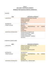 assi/aree e discipline afferenti