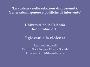 C. Leccardi, I giovani e la violenza