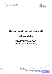 Guida rapida per gli studenti - Piattaforma FAD della Fondazione