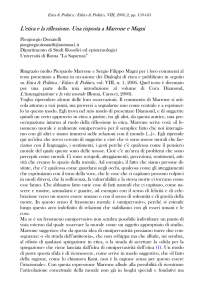 L`etica e la riflessione. Una risposta a Marrone e Magni