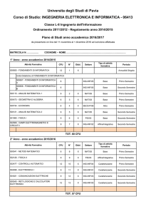 3° Anno - Università degli studi di Pavia