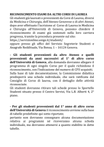 riconoscimento esami da altri corsi di laurea