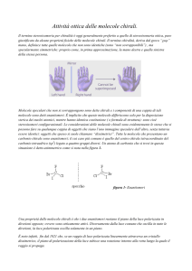 relazione attività ottica molecole chirali - Progetto e