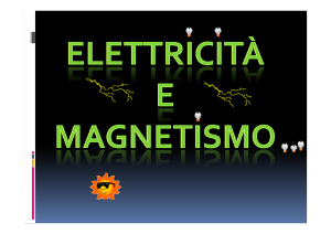 elettricita` e magnetismo