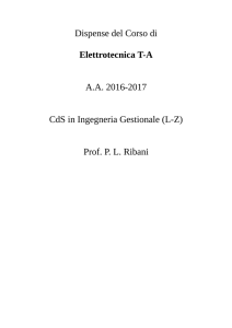 Dispense del Corso di Elettrotecnica T-A A.A. 2016