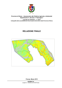 Provincia di Roma - Dipartimento V, Servizio 4 "Geologico"