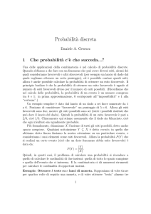 Probabilit`a discreta