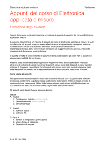 Appunti del corso di Elettronica applicata e misure.