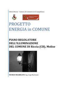 piano regolatore dell`illuminazione