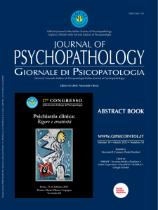 abstract book - Journal of Psychopathology