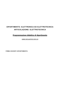 DIPARTIMENTO: ELETTRONICA ED ELETTROTECNICA