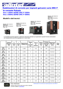 Raddrizzatori di corrente per impianti galvanici serie DRC P In