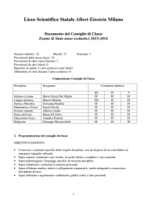 5B - Liceo Scientifico Statale Einstein Milano