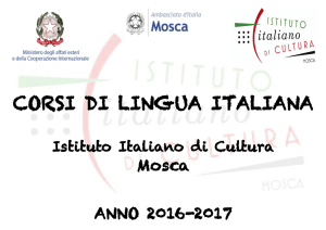 Programmi didattici - Istituto Italiano di Cultura Mosca