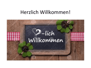 Herzlich Willkommen! - Dipartimento di Lingue, Letterature e Culture