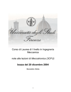 Corso di Laurea di I livello in Ingegneria Meccanica note alle lezioni