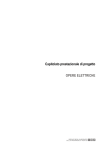 Capitolato prestazionale di progetto OPERE ELETTRICHE