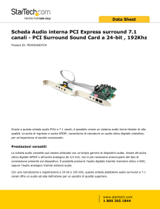 Scheda Audio interna PCI Express surround 7.1