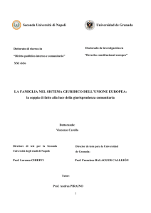 Seconda Università di Napoli Universidad de Granada LA